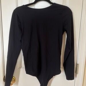 Abercrombie & Fitch Black Fitted Long Sleeve Bodysuit